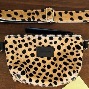 Parker Thatch leopard little buddy with crossbody strap